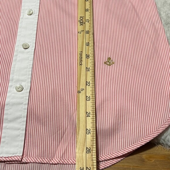 J. Crew Pink Striped 100% Pure Cotton Button Down Long Sleeve Shirt Size 0 - Picture 10 of 10